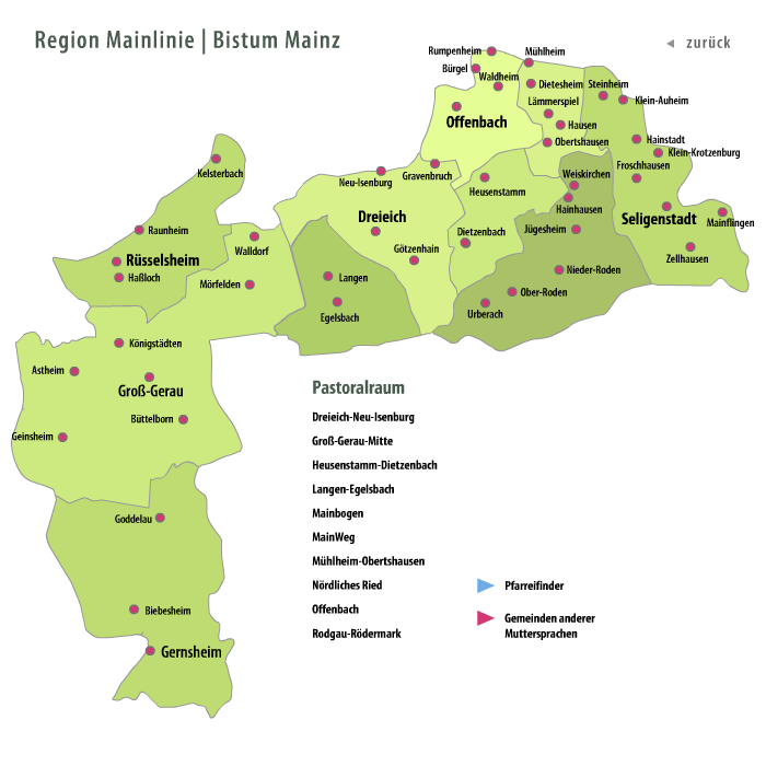 Bistumskarte Mainlinie