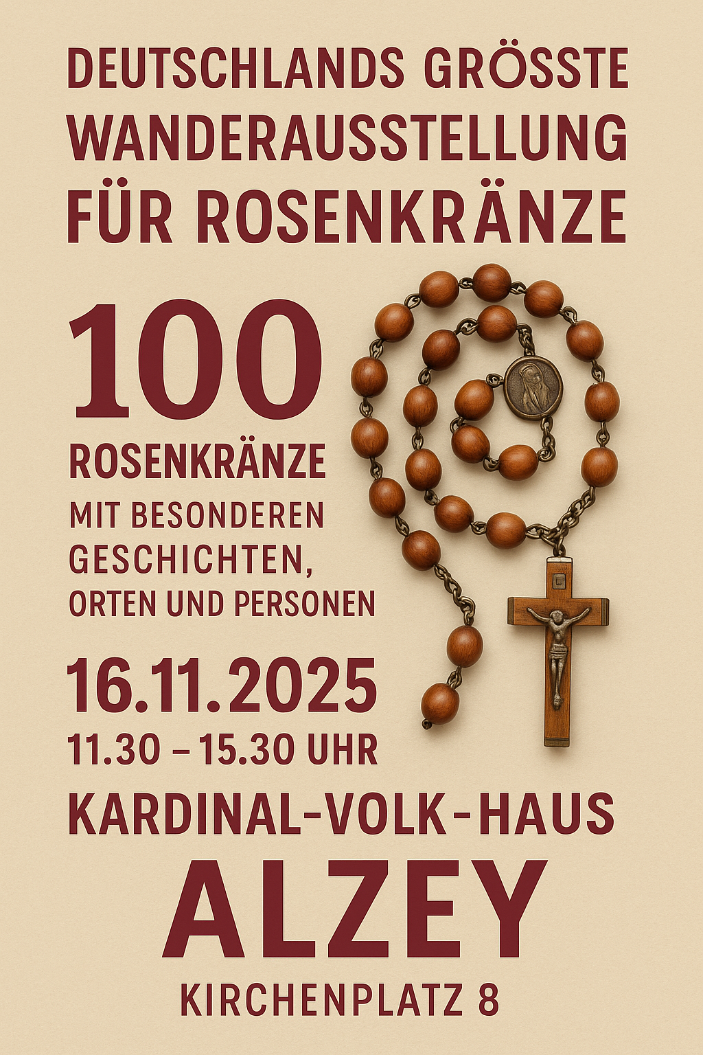 Flyer Rosenkranzausstellung Alzey