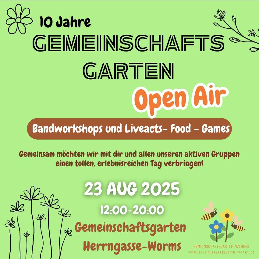 OPEN AIR 10 Jahre Gemeinschaftsgarten