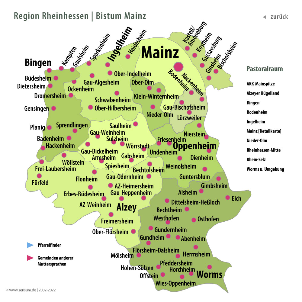 Bistumskarte Rheinhessen