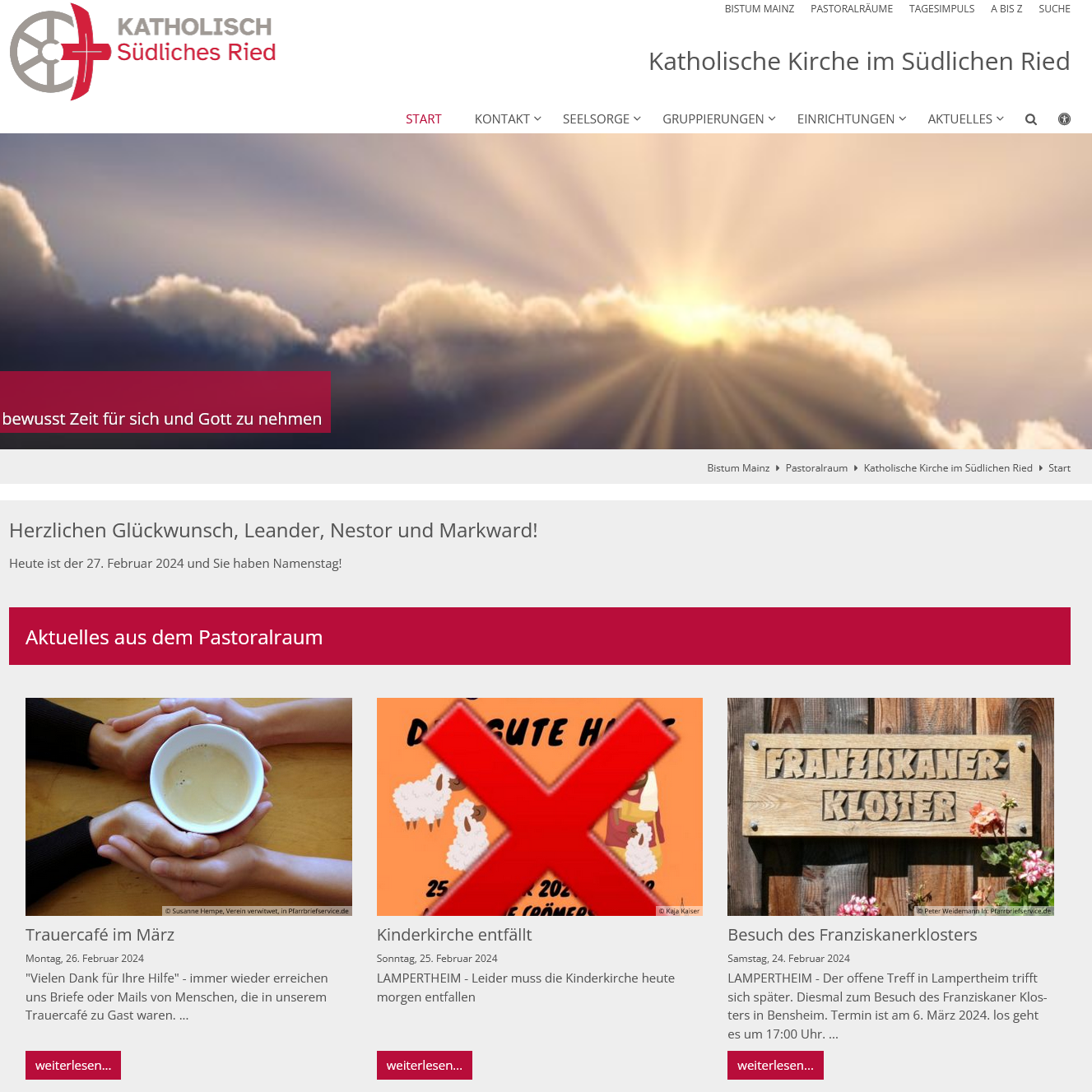 Katholische Kirche im Südlichen Ried