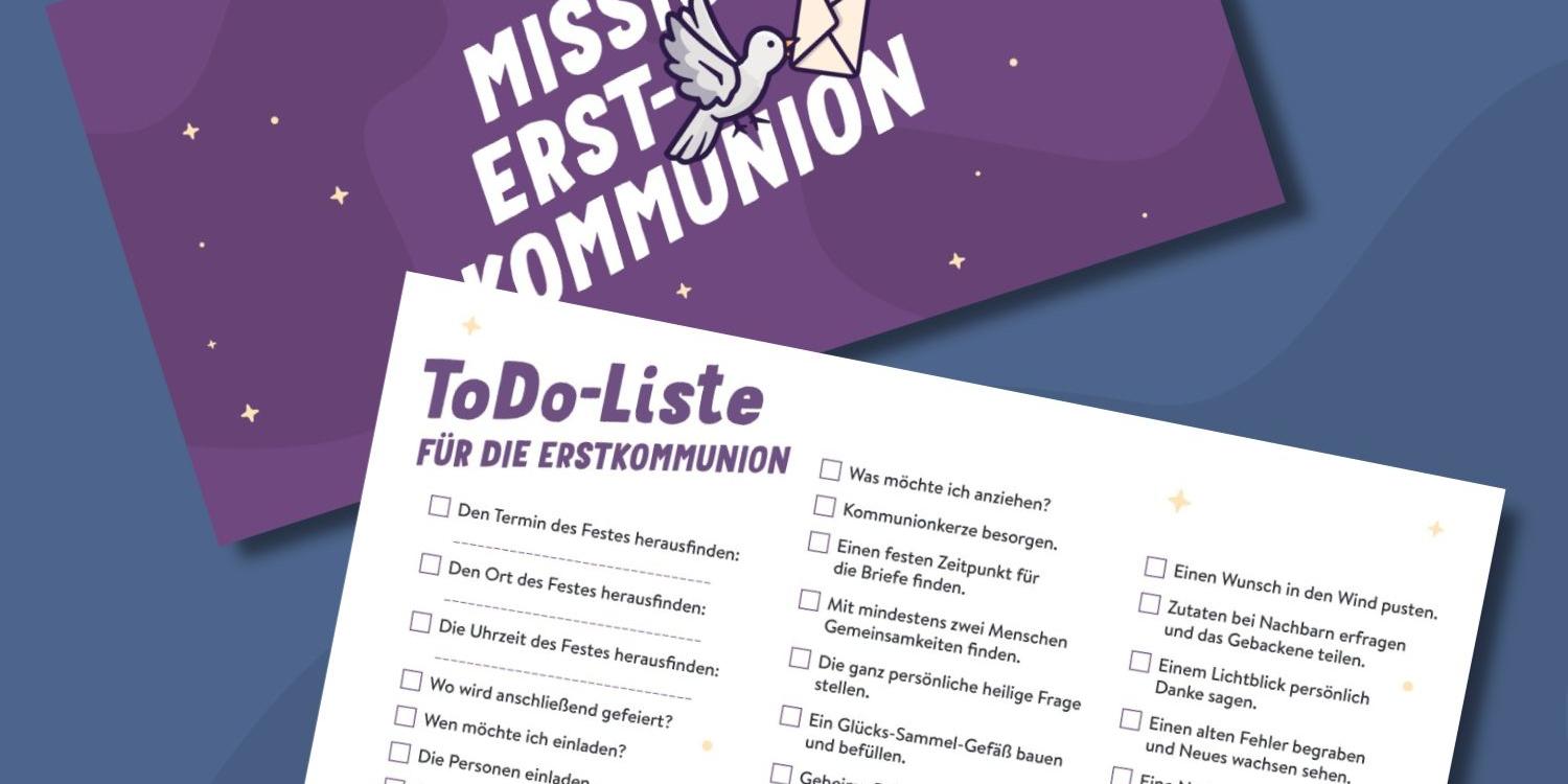 Mission Erstkommunion: ToDo-Liste