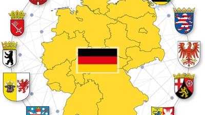 Bundesländer (c) Komposition aus Bildern aus Pixabay von JensBrück und mapswire Bundesländer
