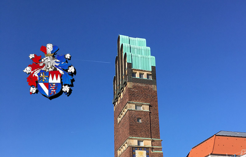 Hochzeitsturm_MoenaniaStarkenburg (c) Wappen: K.St.V. Moenania-Starkenburg im KV zu Darmstadt