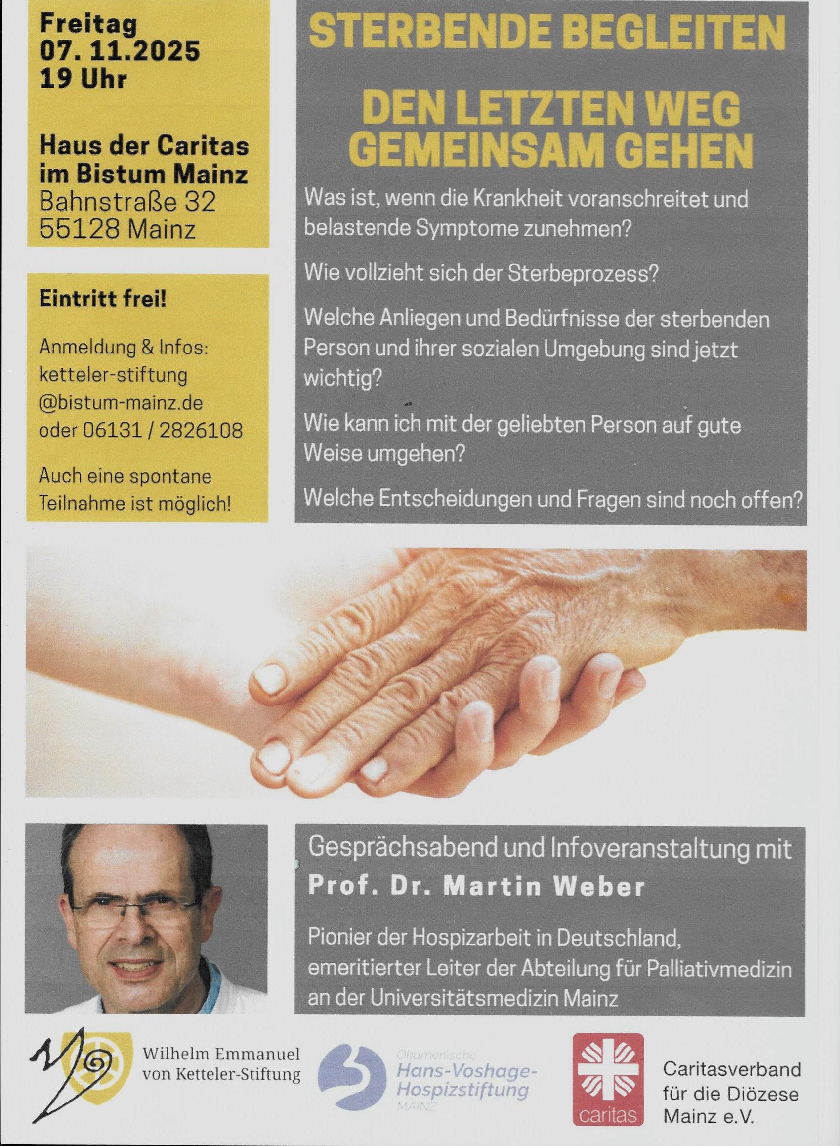 Plakat Vortragsabend Dr. Weber (c) Hans Voshage Stiftung