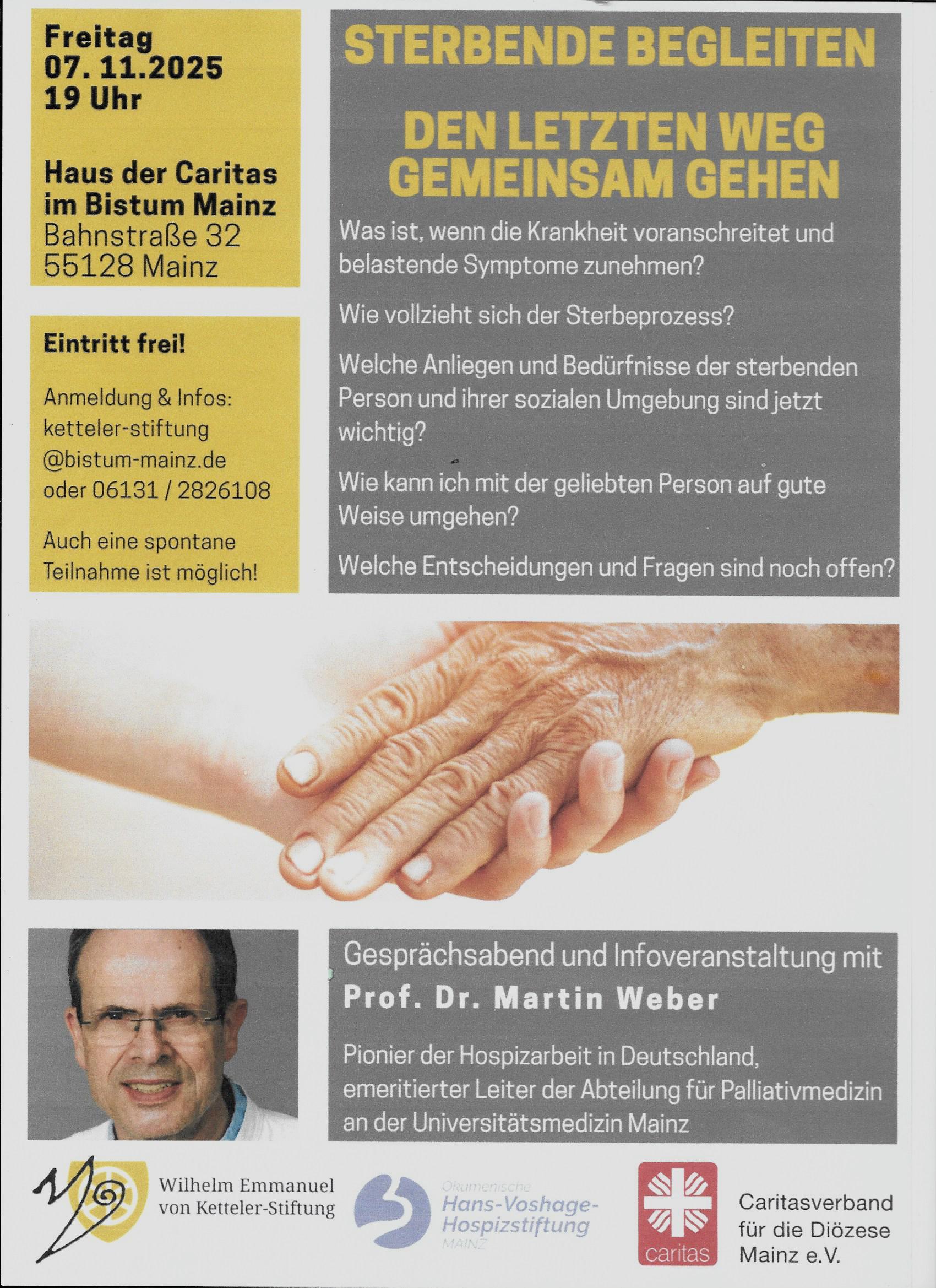 Plakat Vortragsabend Dr. Weber