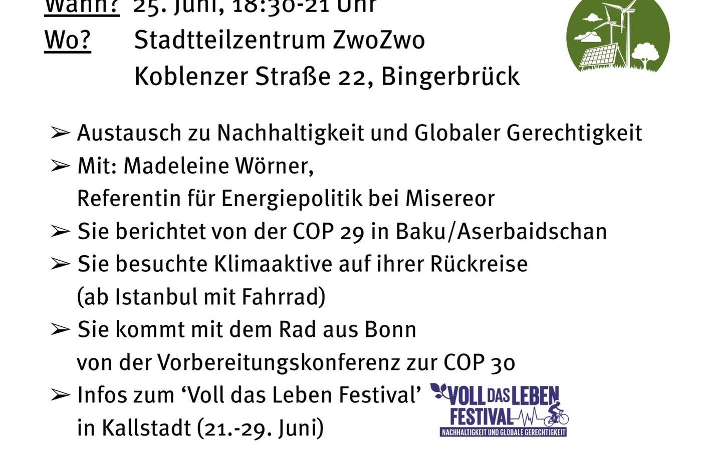 Globalen Klimaschutz lokal umsetzen_Bingen 25. Juni