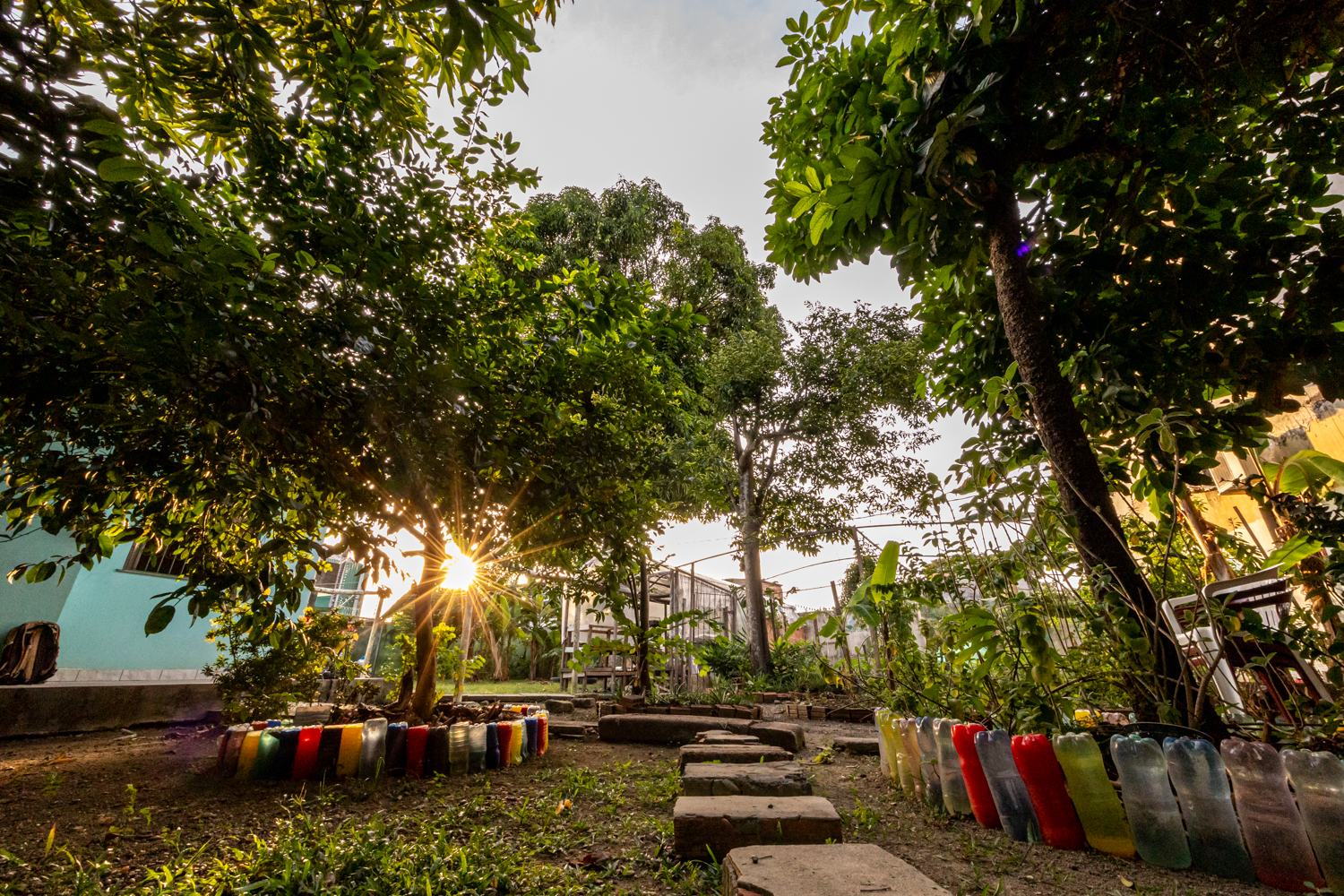Der Garten und Versammlungsort des Projektes.