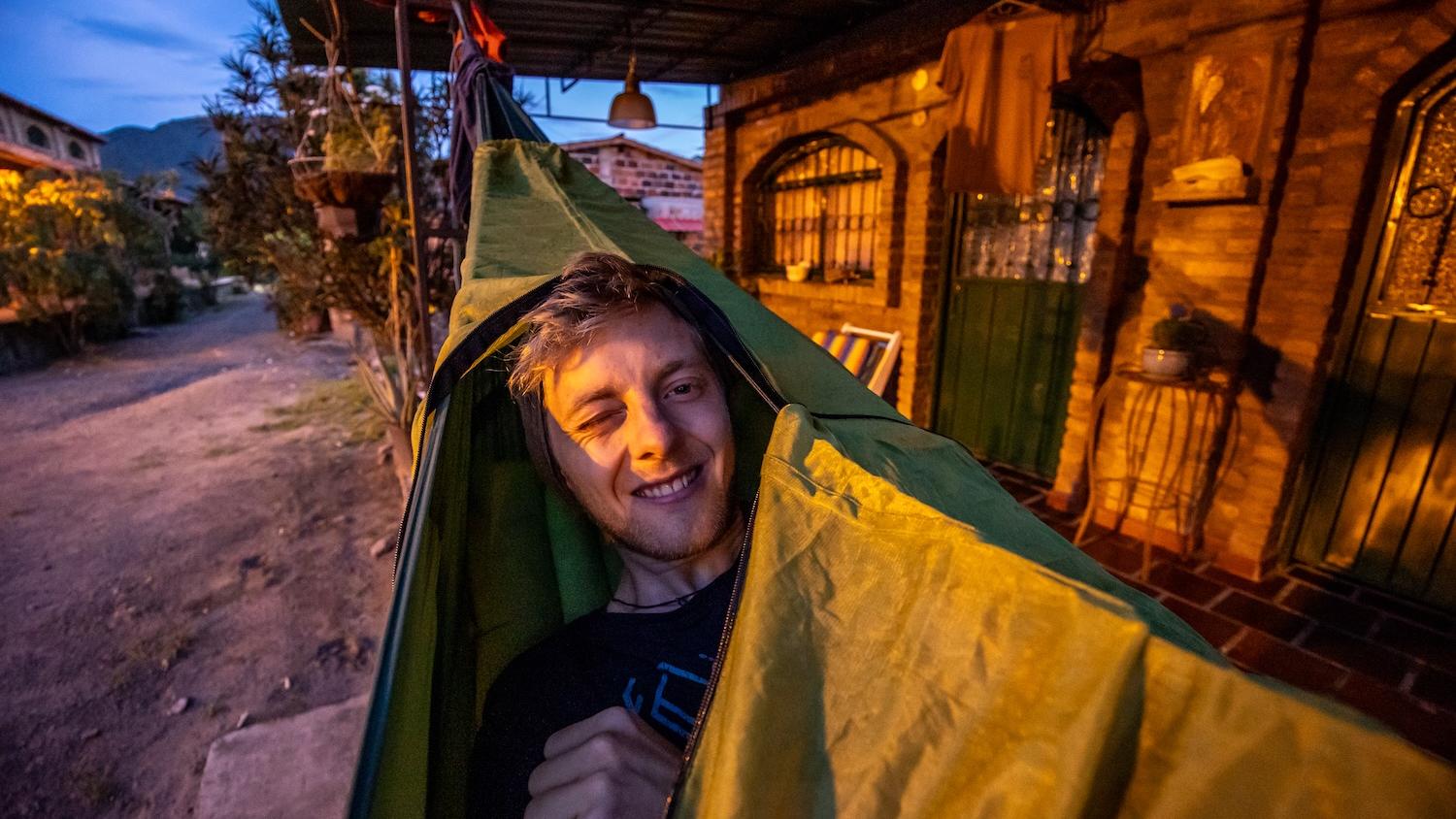 Akklimatisieren in der Hängematte.