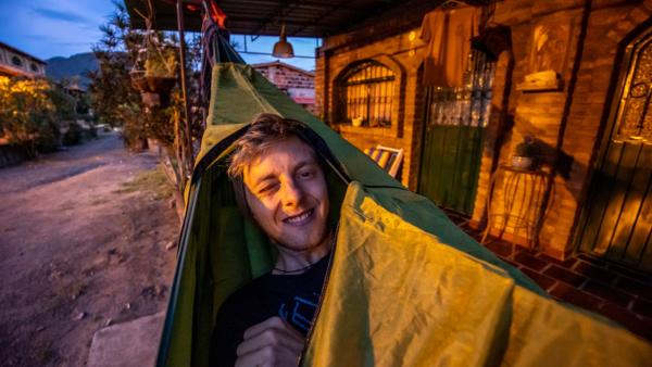 Akklimatisieren in der Hängematte.