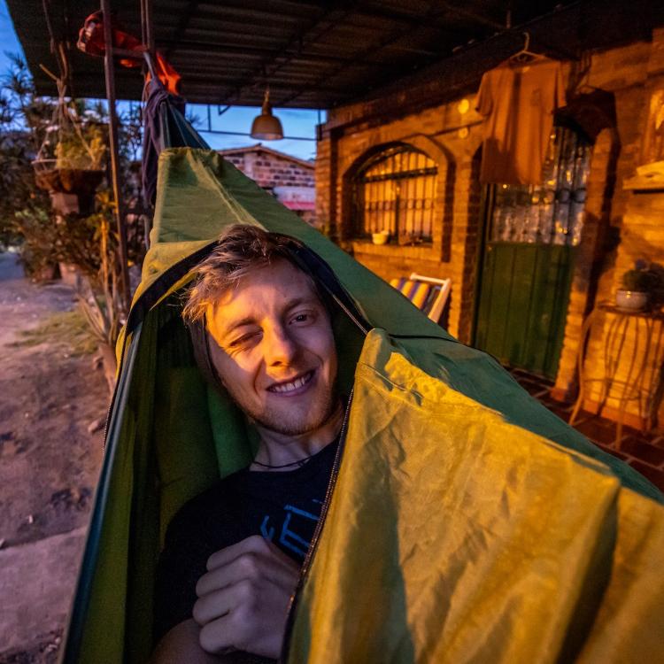 Akklimatisieren in der Hängematte.