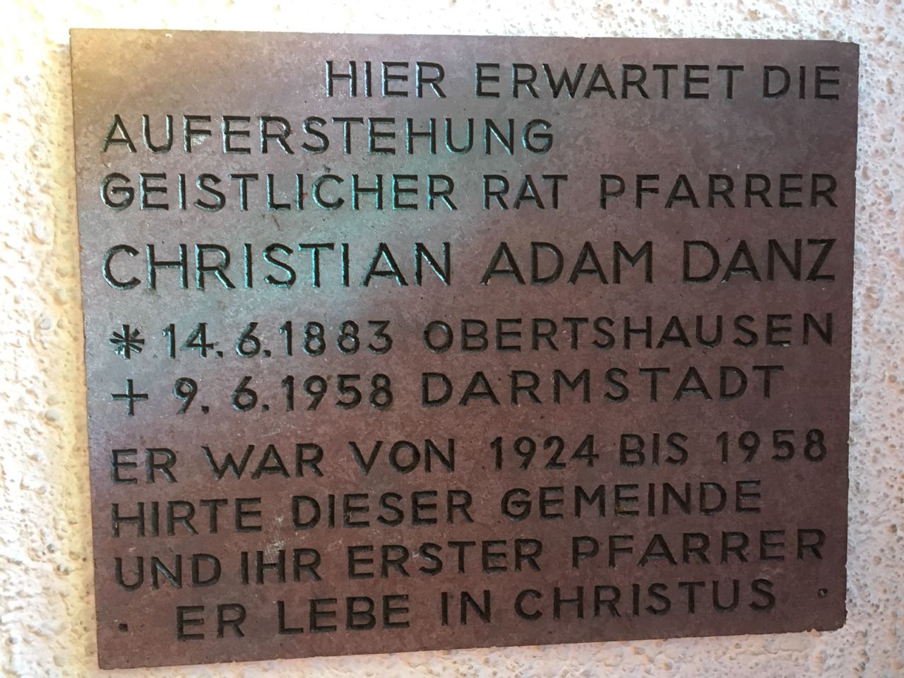 60 Todestag Pfr Danz Pfarrei Darmstadt St Fidelis